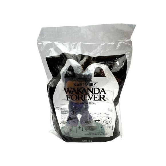 McDonald's Happy Meal Toys Wakanda Forever  Namora, Shuri,‎ & Attuma 2022  NIP - Picture 5 of 8